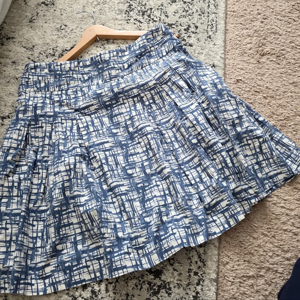 Vintage Y2k Old Navy Cotton Pleated Skirt Womens 12 Cotton Coastal Cowgirl Boho